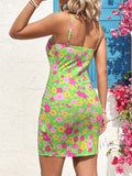 Wywh vestido con tirantes de espagueti con estampado de flores