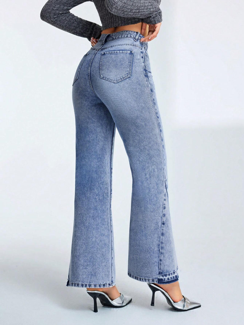 Prive Jeans De Mezclilla Acampanados Para Mujer