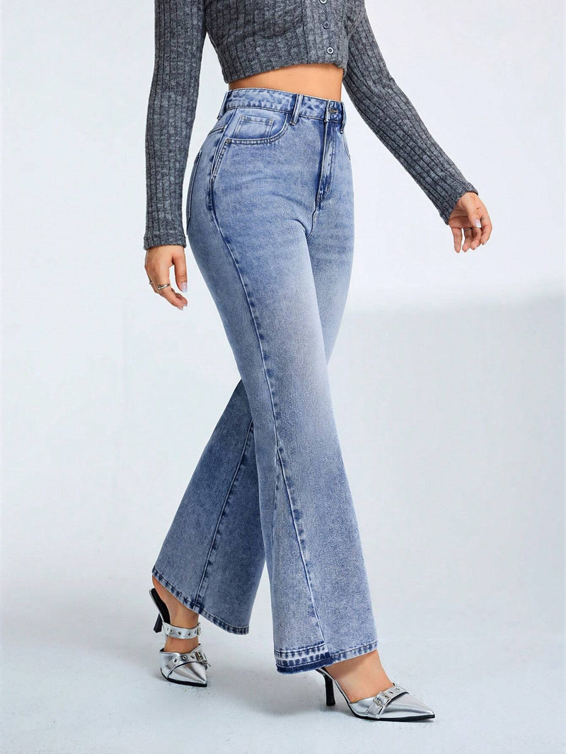 Prive Jeans De Mezclilla Acampanados Para Mujer