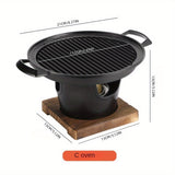 Parrilla de barbacoa portátil de estilo japonés para una persona - Horno de barbacoa mini compacto de aluminio con bandeja de carbón, ideal para el hogar, exteriores o camping, estufa de camping, construcción duradera.