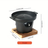 Parrilla de barbacoa portátil de estilo japonés para una persona - Horno de barbacoa mini compacto de aluminio con bandeja de carbón, ideal para el hogar, exteriores o camping, estufa de camping, construcción duradera.