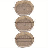 3pcs Revestimientos de Silicona para Freidora de Aire (18.01cm) - Reutilizables, Bandejas de Horneado Antiadherentes y Cuencos para Cesta para una Limpieza Fácil - Accesorios Versátiles para Horno para Cocinar de Forma Saludable