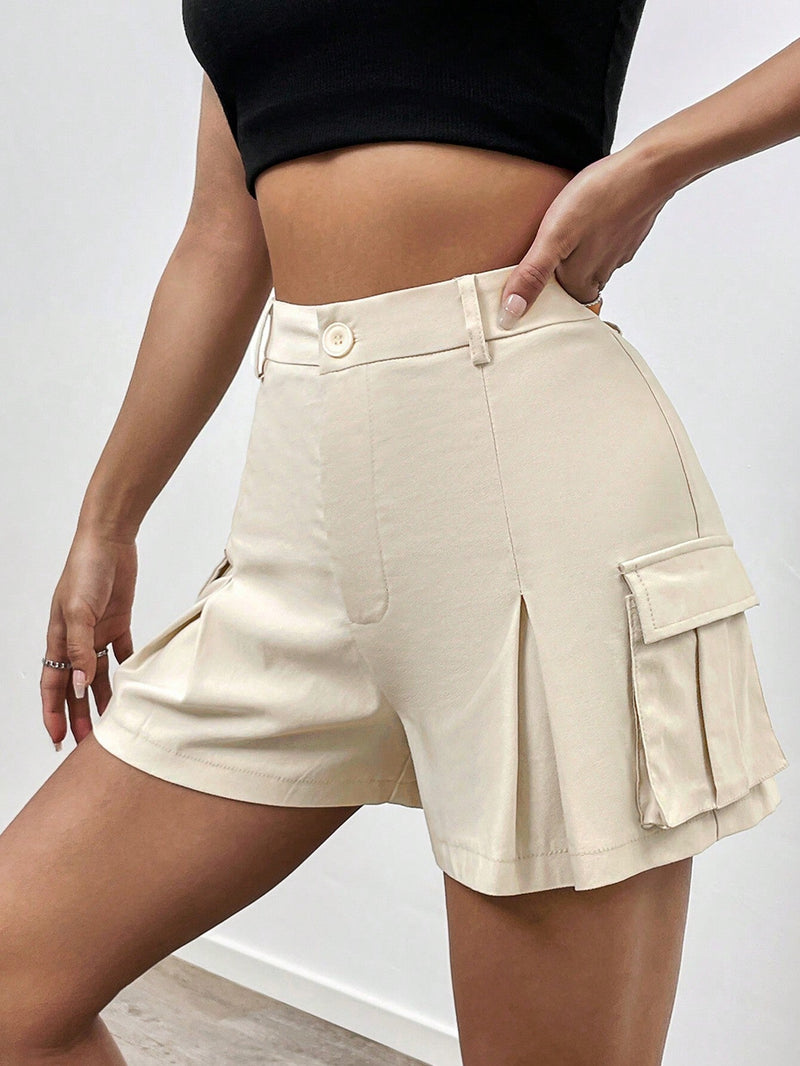 Coolane Shorts Plisados De Color Solido Para Mujer