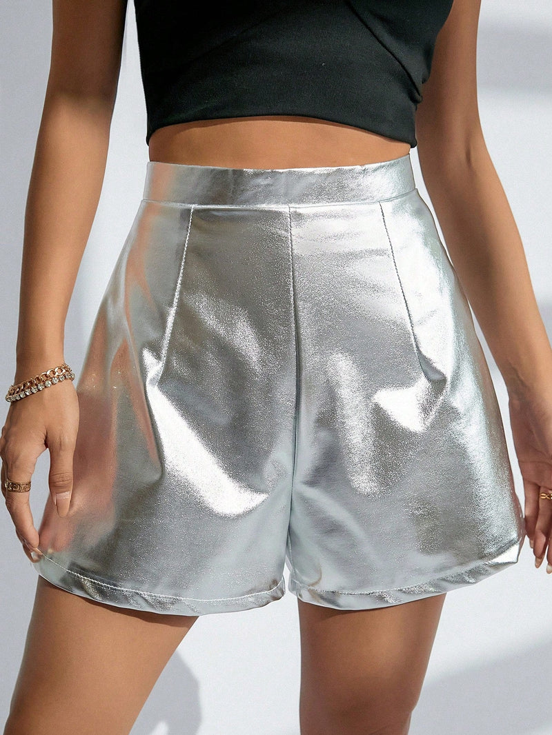 BAE Shorts Metalicos Para Mujeres