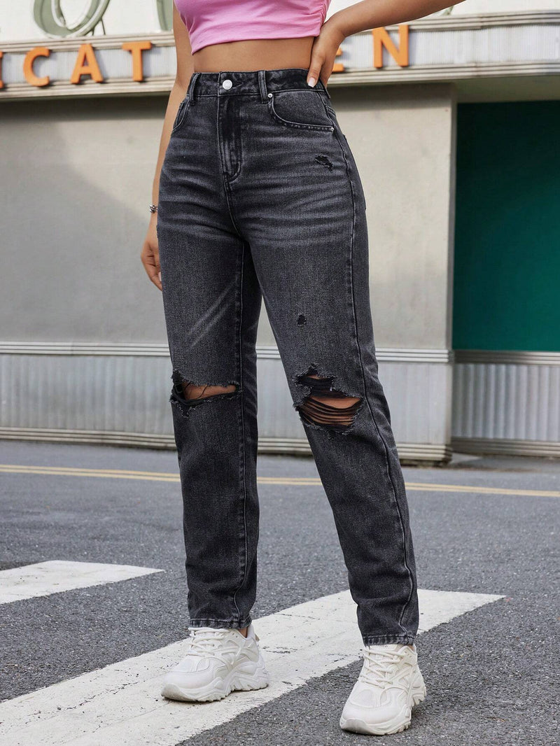 EZwear Jeans Desgastados Para Mujer