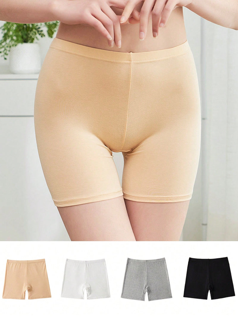 4 Piezas/set Pantalones Cortos Tipo Boxeador Para Mujeres