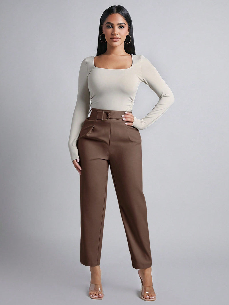 Petite pantalones de pana para mujer con cintura elastica en la parte trasera, apropiados para otono e invierno