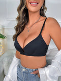 Sujetador De Mujer De Color Solido Con Huecos