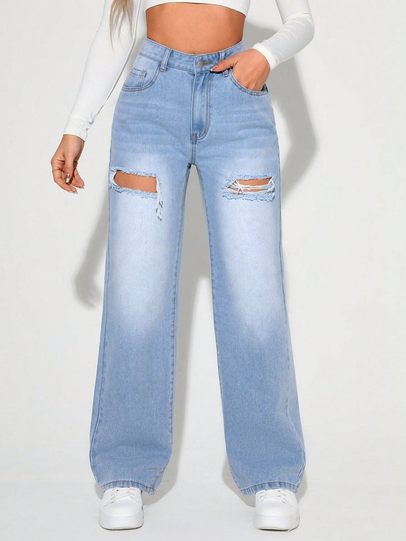 Tall Jeans Desgastados Para Mujer