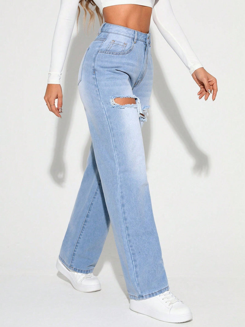 Tall Jeans Desgastados Para Mujer