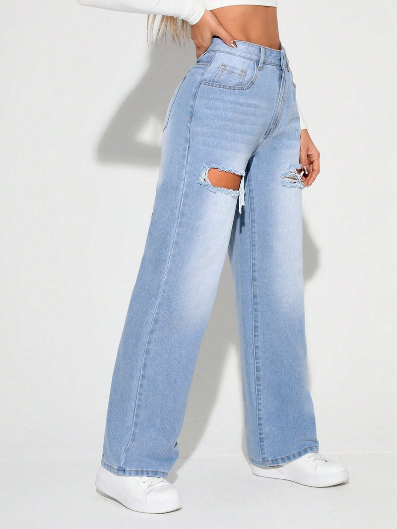 Tall Jeans Desgastados Para Mujer