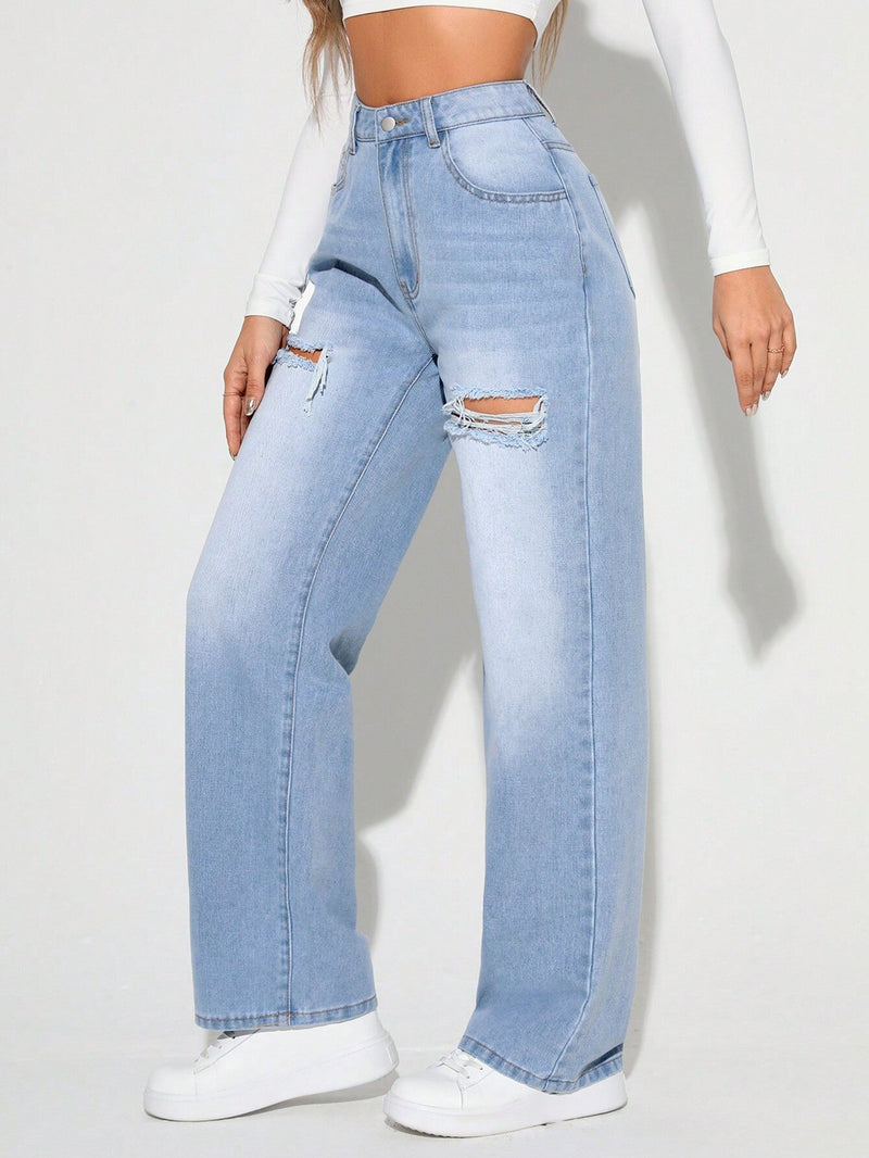 Tall Jeans Desgastados Para Mujer