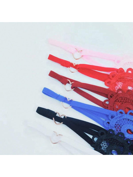 Tanga intima de mujer con bordado en forma de corazon, perlas de masaje y estilo moderno y sexy