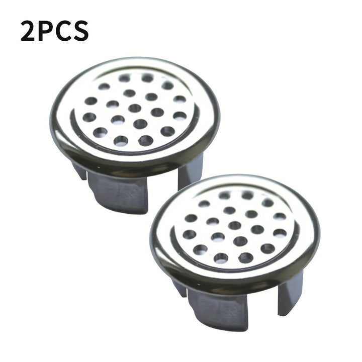 2/4pcs Anillo de Desbordamiento de Baño de Plástico, Anillo Redondo para Lavabo de 22-24mm, Anillo de Desbordamiento Electrochapado, Accesorios de Tapa de Orificio Cromado