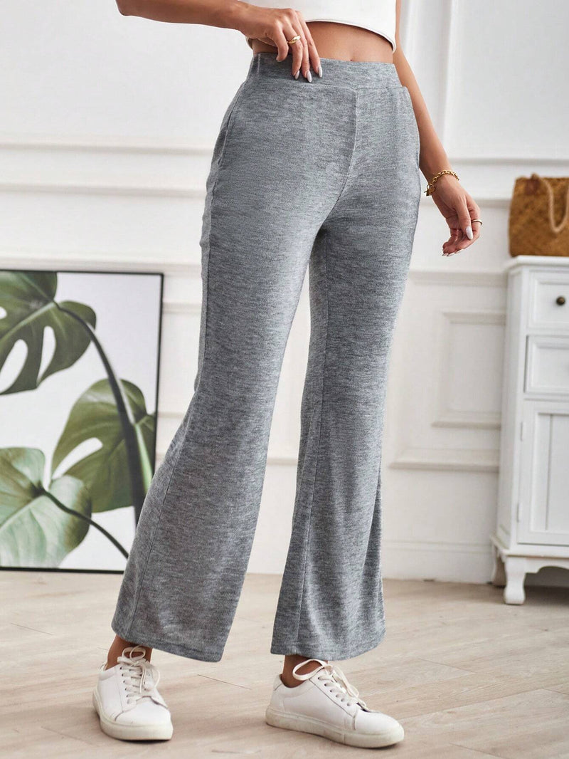 LUNE Pantalones Acampanados De Mujer Con Bolsillos Inclinados