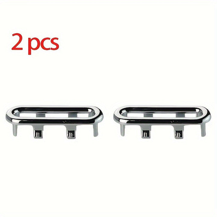 2pcs/Pack Anillo de Cobertura para Desbordamiento del Fregadero de Baño, Inserción de Reemplazo para Desbordante, Tapa Redonda Cromada para Agujero de Drenaje, Accesorio para Lavabo