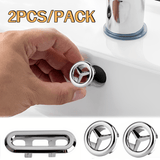 2pcs/Pack Anillo de Cobertura para Desbordamiento del Fregadero de Baño, Inserción de Reemplazo para Desbordante, Tapa Redonda Cromada para Agujero de Drenaje, Accesorio para Lavabo