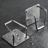 2pcs Soporte para Esponjas de Acero Inoxidable - Anticorrosión y Impermeable, Caddy de Cocina Autoadhesivo con Diseño de Secado Rápido, Gancho de Pared Sin Costuras para Esponjas y Accesorios, Ganchos de Utilidad