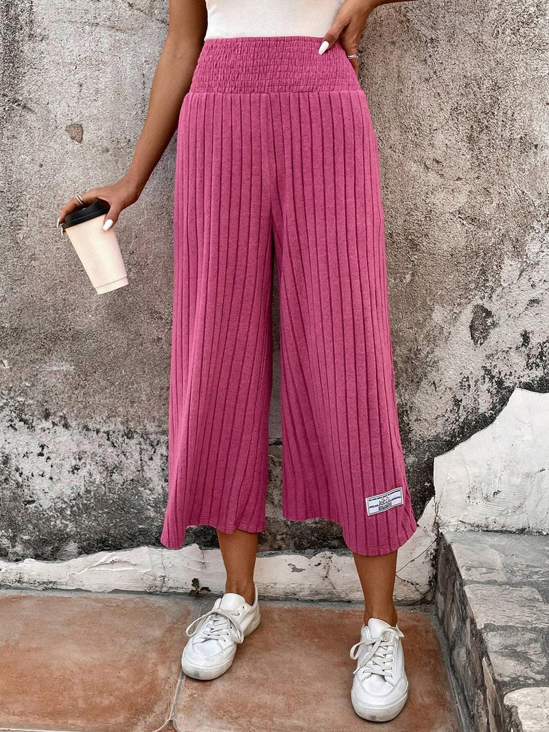 LUNE Pantalones Cortos De Pierna Ancha Para Mujer Con Cintura Fruncida