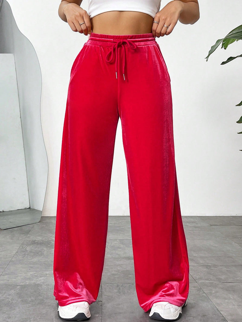 EZwear Pantalones De Terciopelo De Mujer Tejidos