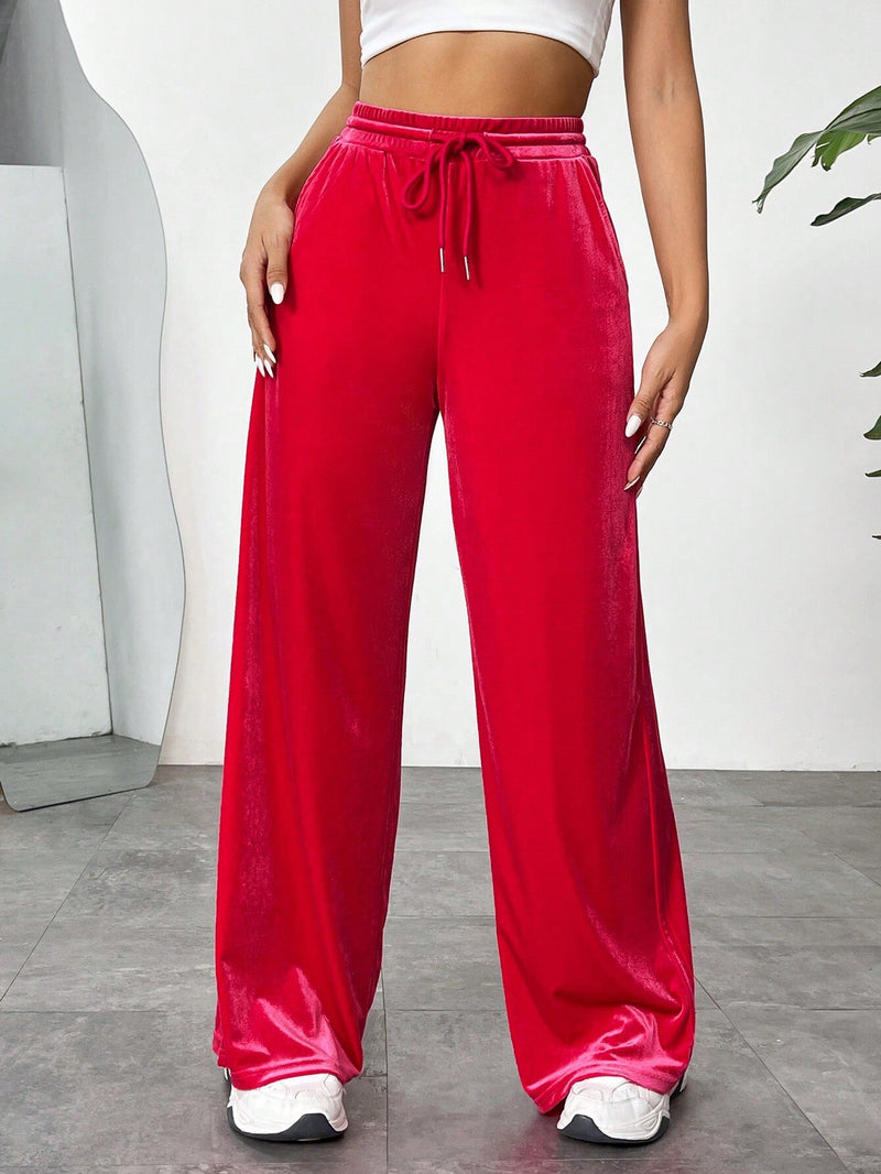 EZwear Pantalones De Terciopelo De Mujer Tejidos