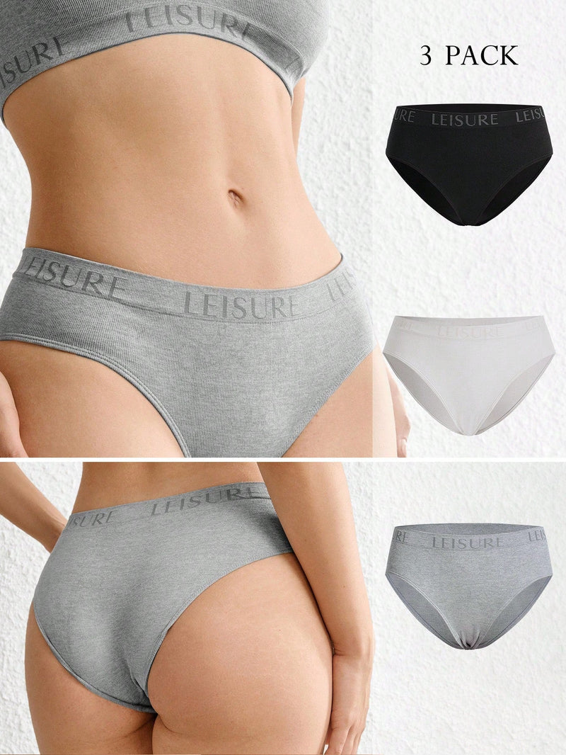 Leisure Bragas Triangulares Sin Costuras Para Mujer (3 Piezas/juego)