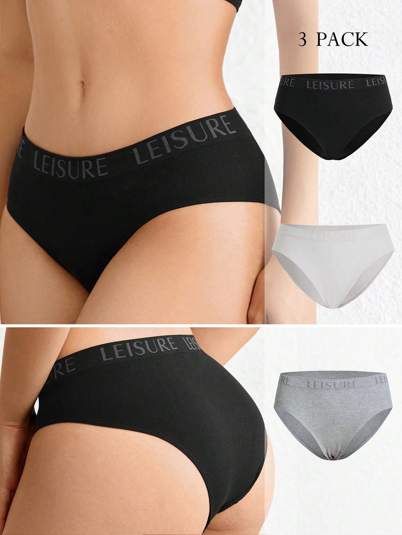 Leisure Bragas Triangulares Sin Costuras Para Mujer (3 Piezas/juego)