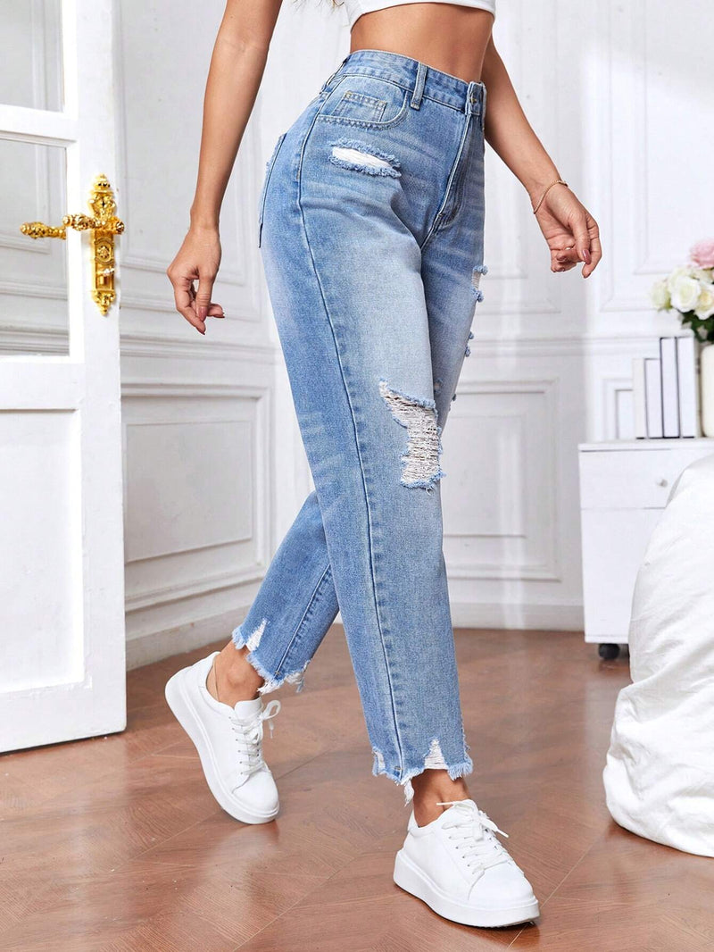 Tall Jeans Rotos Para Mujer