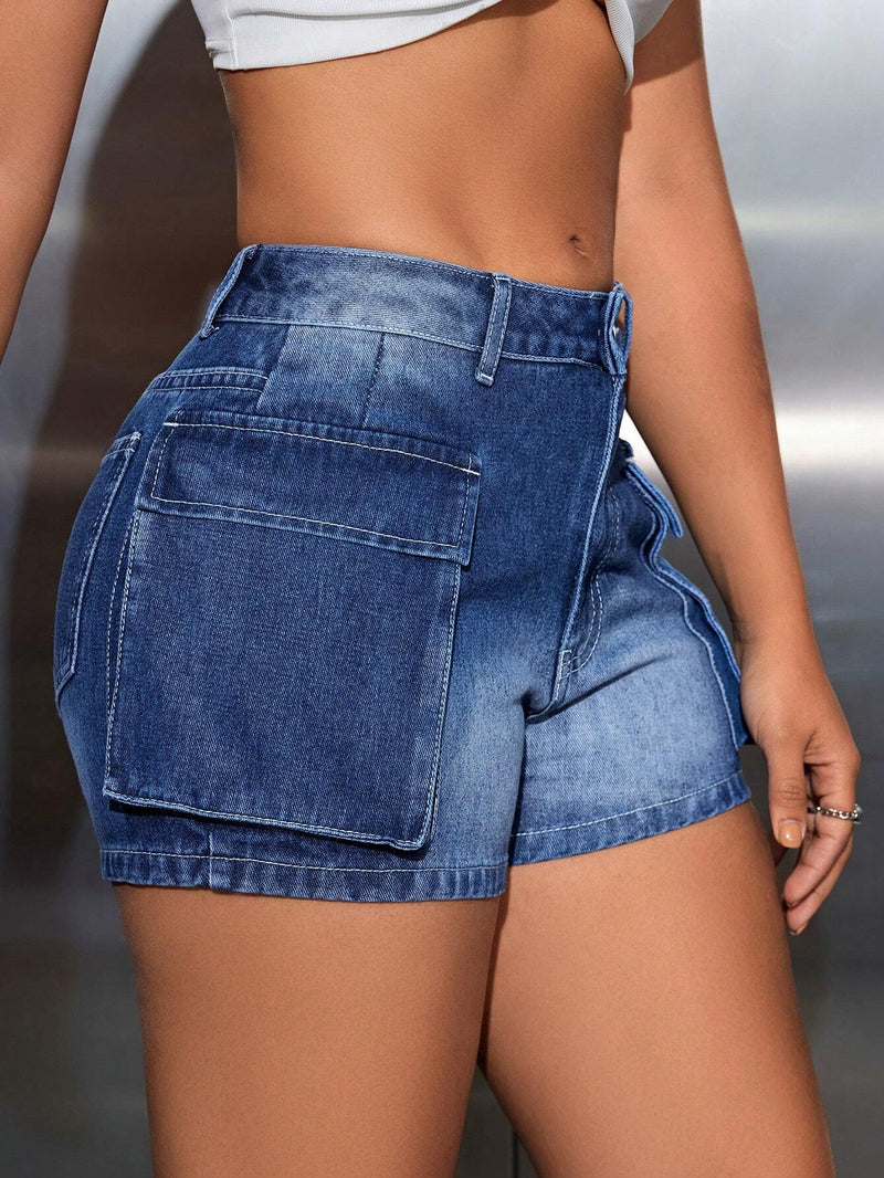 SXY Shorts Vaqueros Tipo Cargo Para Mujer