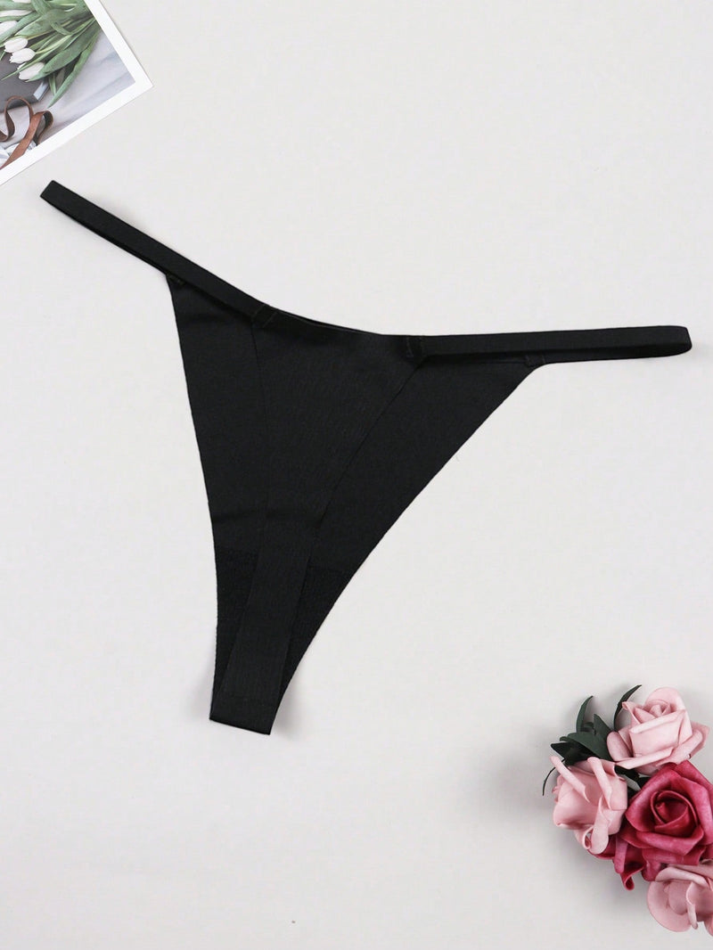 Set de 2 piezas de tanga sexy para mujer con finas correas