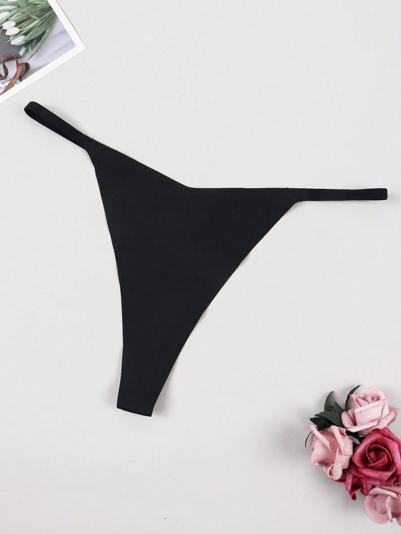 Set de 2 piezas de tanga sexy para mujer con finas correas