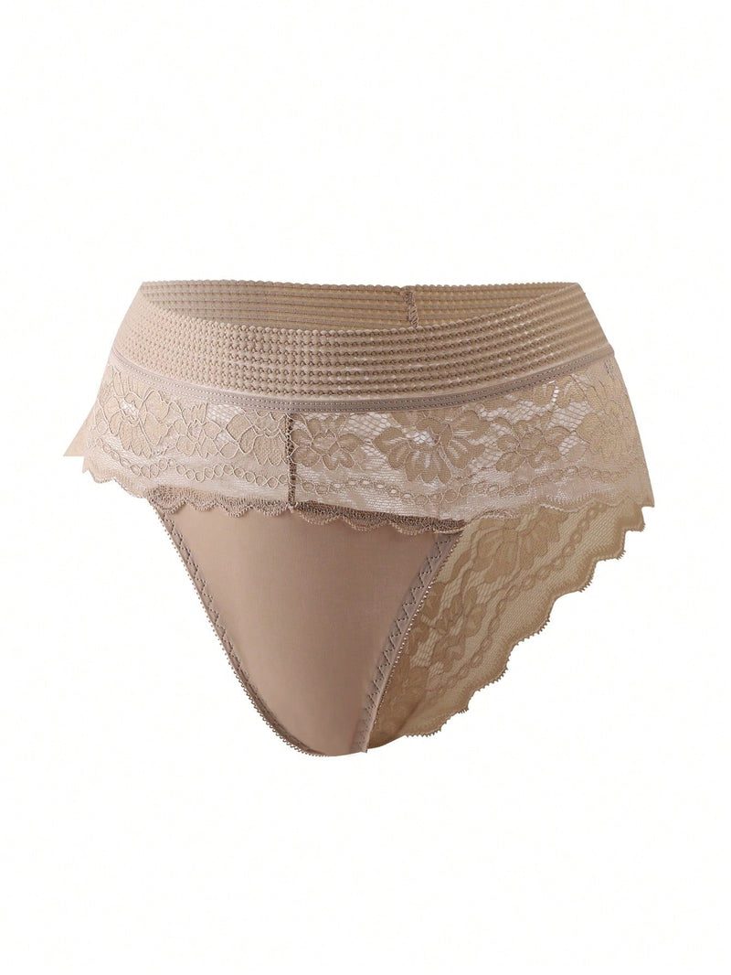 Panties De Encaje Triangulo Fantasia-elegante Para Mujer, 3 Piezas/paquete