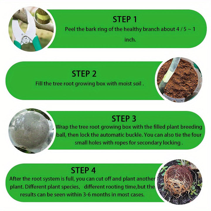 10 piezas de Cajas de Propagación de Alta Presión - Propagadores Manuales de Plástico Duradero para Injerto y Enraizamiento con Agujeros de Ventilación, Sin Necesidad de Electricidad para Esquejes, Ramas, Jardinería y Propagación de Árboles, Herramientas