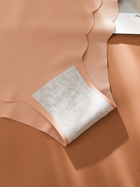 Conjunto de 3 bragas de mujer sin costura de seda de hielo transpirable multicolor