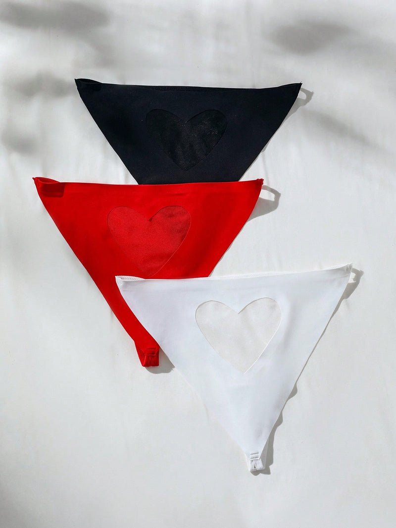 Panties Triangulares De Encaje Y Parche Para Mujeres