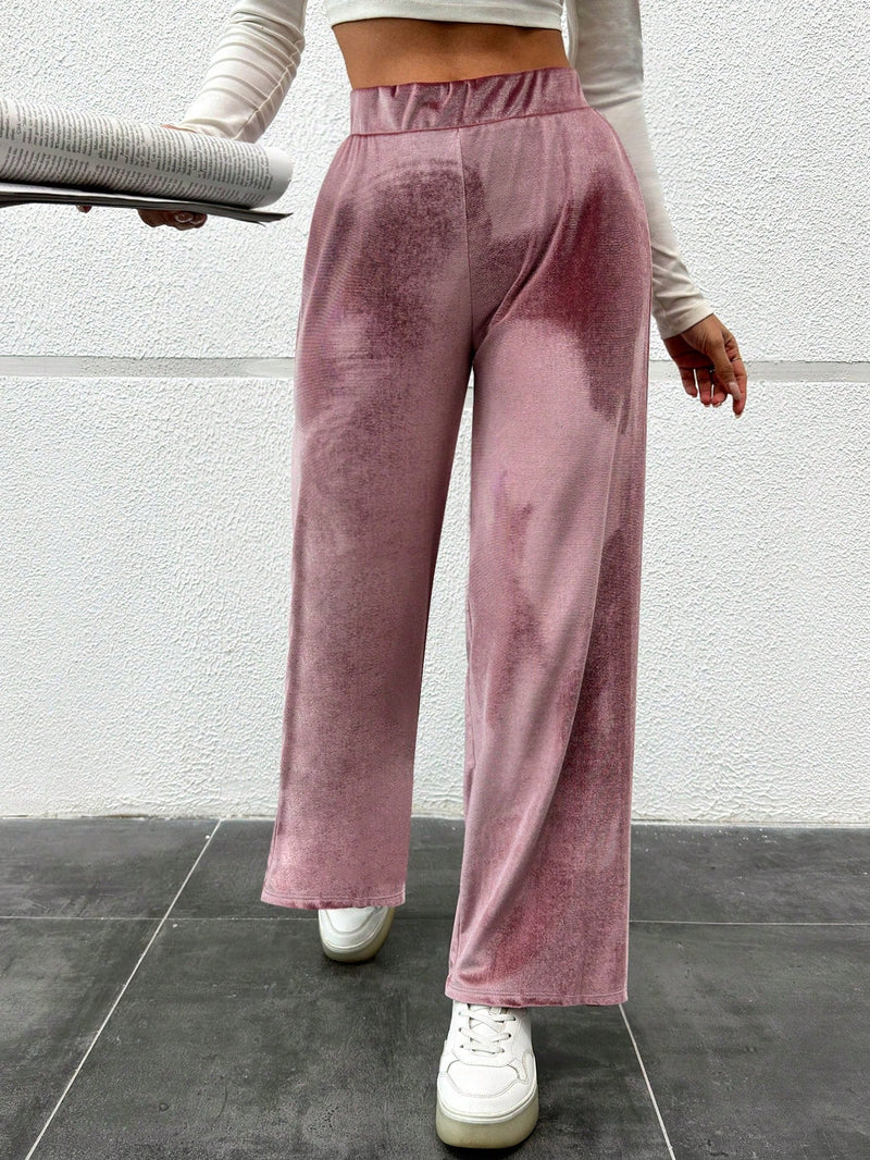 Pantalones de terciopelo sueltos para mujer