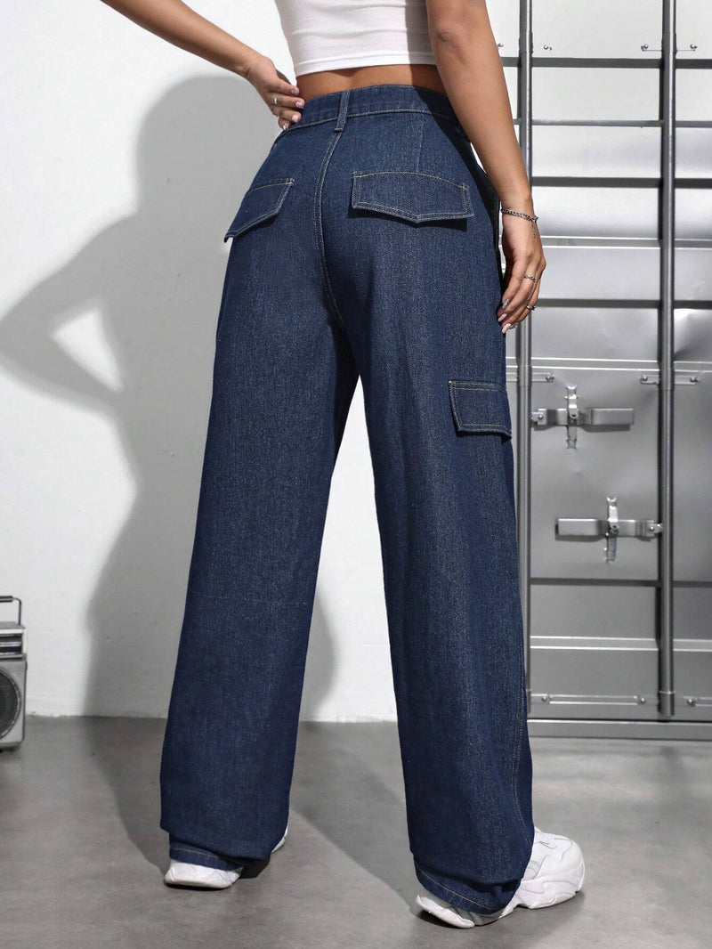 EZwear Pantalones Jeans Para Mujer De Pierna Recta