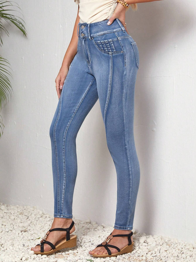 LUNE Jeans Lavados De Corte Ajustado