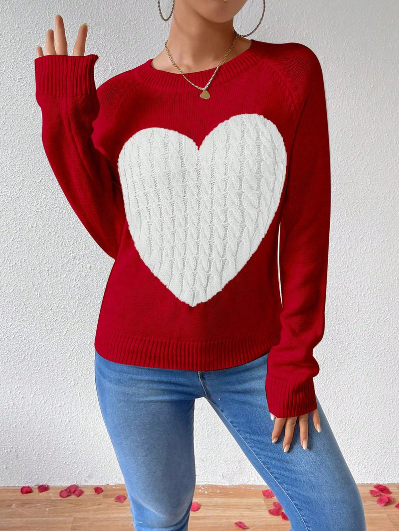 Essnce Sudadera Con Mangas Raglan Y Patron De Corazon