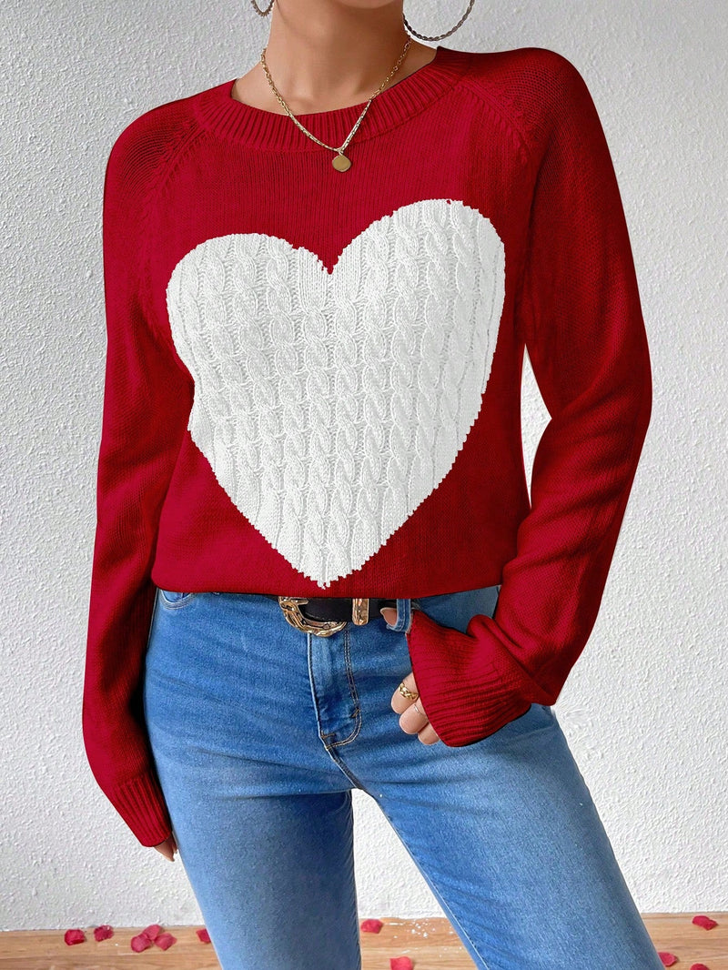 Essnce Sudadera Con Mangas Raglan Y Patron De Corazon