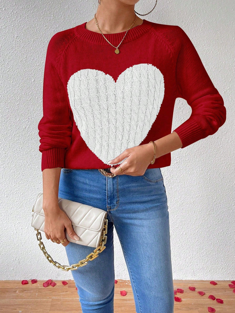 Essnce Sudadera Con Mangas Raglan Y Patron De Corazon