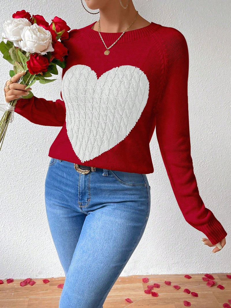 Essnce Sudadera Con Mangas Raglan Y Patron De Corazon