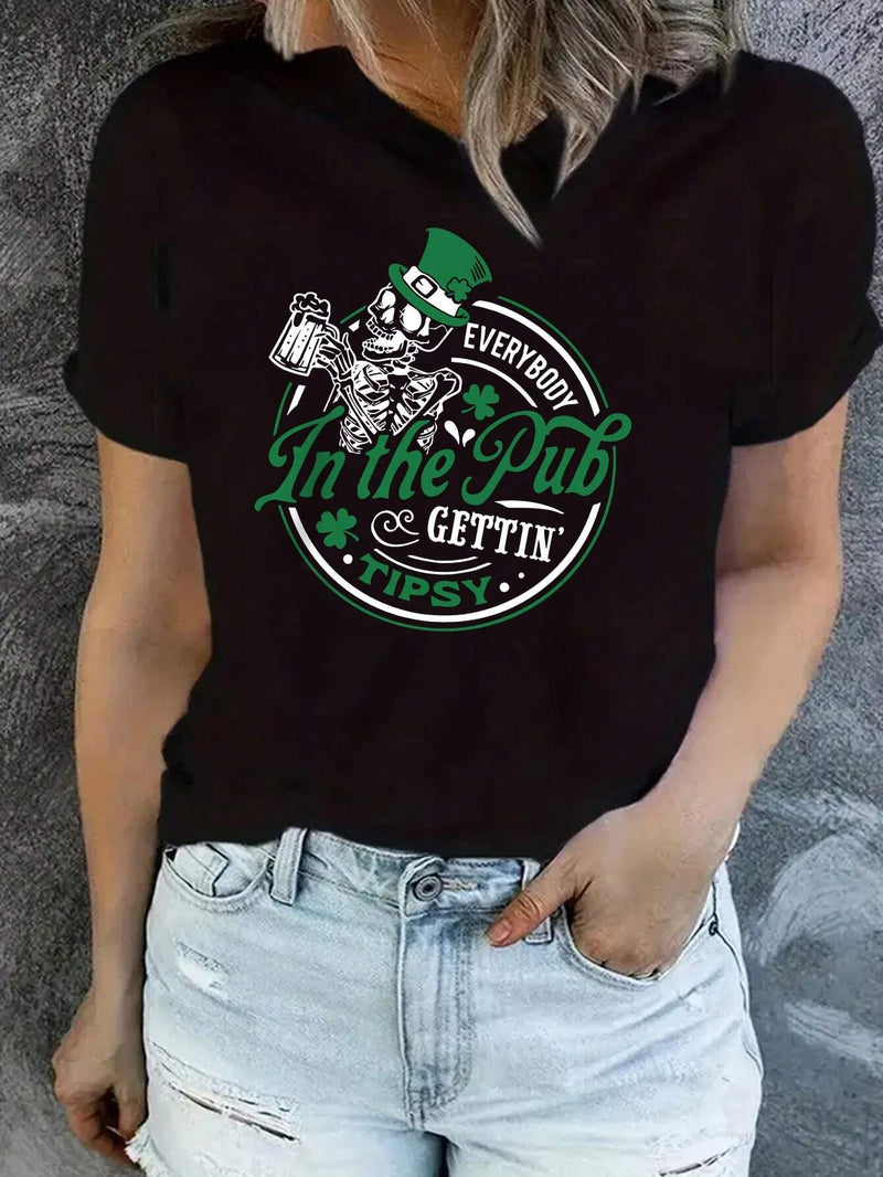 Camiseta De Manga Corta Para El Dia De San Patricio