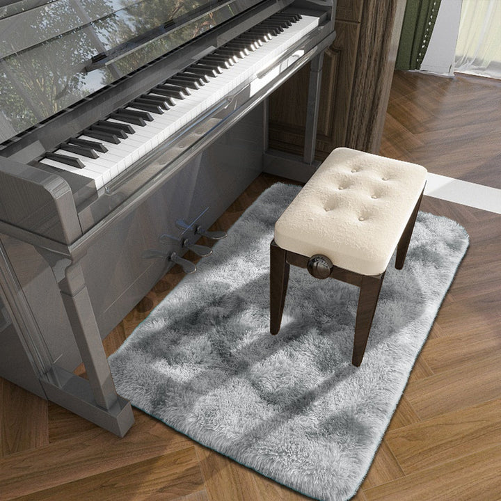 1 pieza de alfombrilla de área de estilo nórdico - Suave poliéster, diseño de gradiente azul a blanco, ligero y lavable en máquina, perfecto para sala de estar, dormitorio o oficina, 23,62 x 39,37 pulgadas