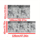 1 pieza de alfombrilla de área de estilo nórdico - Suave poliéster, diseño de gradiente azul a blanco, ligero y lavable en máquina, perfecto para sala de estar, dormitorio o oficina, 23,62 x 39,37 pulgadas