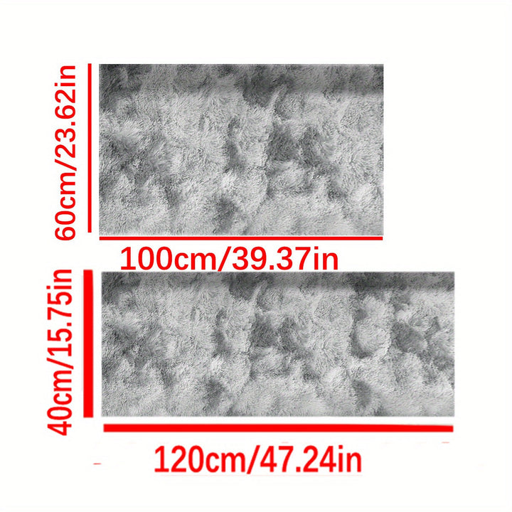 1 pieza de alfombrilla de área de estilo nórdico - Suave poliéster, diseño de gradiente azul a blanco, ligero y lavable en máquina, perfecto para sala de estar, dormitorio o oficina, 23,62 x 39,37 pulgadas