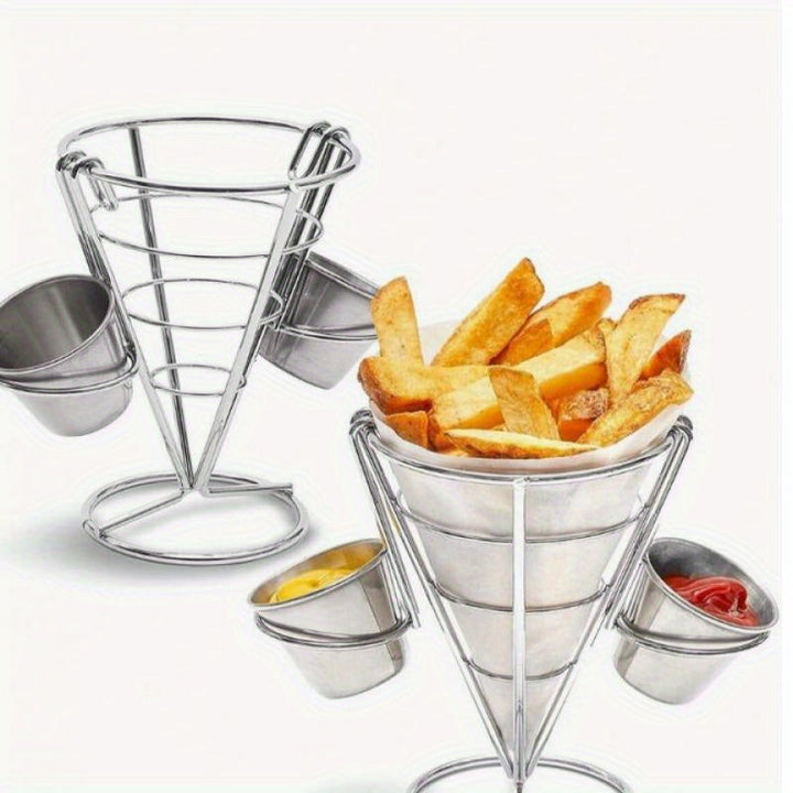 3pcs Cesta de Comida Creativa Americana para Papas Fritas de Restaurante, Cesta de Mini Snacks de Pollo Frito de Hierro Forjado para Restaurante Occidental
