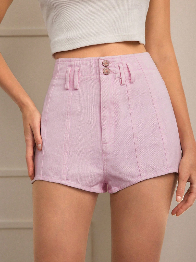 Forever 21 Shorts De Color Solido Para Mujer Con Doble Bolsillo