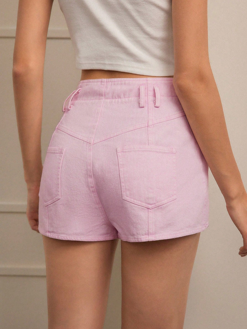 Forever 21 Shorts De Color Solido Para Mujer Con Doble Bolsillo