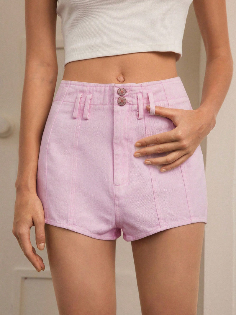 Forever 21 Shorts De Color Solido Para Mujer Con Doble Bolsillo